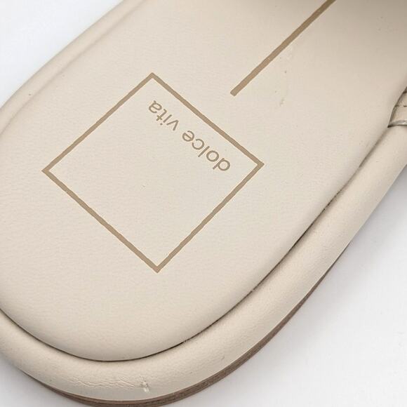 Dolce Vita Aperol Scalloped Slide Sandal Women's Slip-On Ivory Size US10 EU41 - Picture 6 of 12